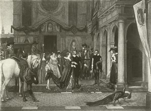 Marie de Medici Rubensin talossa (syväpaino)