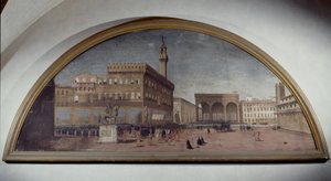 Lunette näköalalla Piazza della Signorialle, Firenze