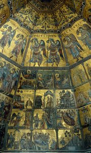Mosaiikki Firenzen St Johns Baptistryn kupolikatossa (mosaiikki)