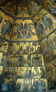 Mosaiikki Firenzen St Johns Baptistryn kupolikatossa (mosaiikki) tekijältä Florentine School
