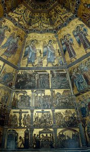 Mosaiikki Firenzen St Johns Baptistryn kupolikatossa (mosaiikki)
