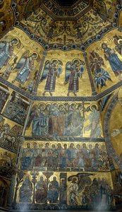 Mosaiikki Firenzen St Johns Baptistryn kupolikatossa (mosaiikki)