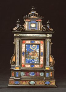 Kannettava alttaritaulu, syntymäkirja, firenzeläinen (pietra dura)