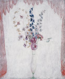 Delphinums and Columbine, n. 1923 (öljy kankaalle)