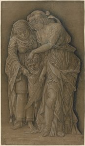 Judith Holofernesin pään kanssa tekijältä Follower of Andrea Mantegna