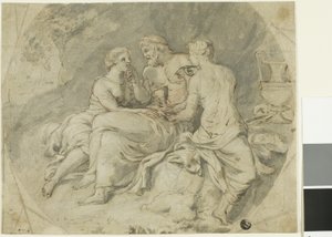 Lot i les seves filles finlandesos tekijältä Follower of Charles Le Brun