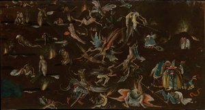 Viimeinen tuomio (katkelma), n. 1530-1540. tekijältä Follower of Hieronymus Bosch