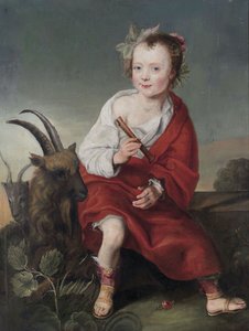 Nuori tyttö (), jolla on huilu ja vuohia. tekijältä Follower of Jacob Gerritsz. Cuyp