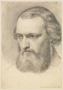 Muotokuva: Daniel Caseyn pään tutkimus (kolmen neljäsosan näkymä) tekijältä Ford Madox Brown