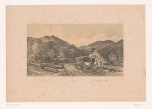 Metsämiehet Schwarzwaldissa Osa Schwarzwaldista / Im Schwarzwald / Paisage del Monte Negro (Sur de Alemania) (otsikko esineessä) Figuurit maisemassa (sarjan nimi)