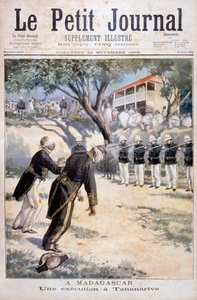 Teloitus ampumaryhmällä Tananarivessa, Antananarivossa, Madagaskarissa, 1896 tekijältä Fortuné Méaulle