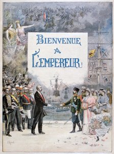 Nikolai II Venäjän ja Félix Faure, Ranskan tasavallan presidentti, 1896 tekijältä Fortuné Méaulle