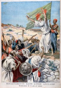 Saarnataan pyhää sotaa kansannousun aikana Britti-Intiassa, 1897 tekijältä Fortuné Méaulle