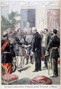 Prinssi Ourousoff, Venäjän suurlähettiläs, joka tapasi Félix Fauren, 1898 tekijältä Fortuné Méaulle