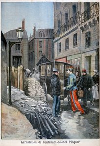 Everstiluutnantti Picquartin pidätys, 1898 tekijältä Fortuné Méaulle