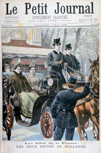 Hollannin kaksi kuningatarta vierailemassa Pariisissa, Ranskassa, 1898 tekijältä Fortuné Méaulle