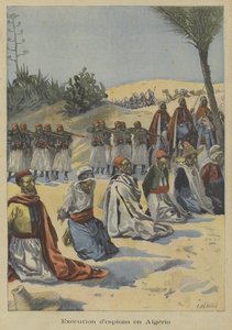 Ranskan siirtomaajoukot teloittavat vakoojia Algeriassa