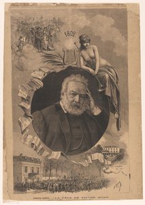Portree van Victor Hugo 1802-1881 Victor Hugon juhla (nimi esineessä) tekijältä Fortune Louis Meaulle