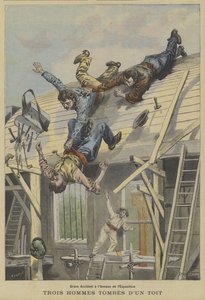 Vakava onnettomuus Exposition Universelle of 1900 -näyttelypaikalla, Pariisissa tekijältä Fortune Louis Meaulle
