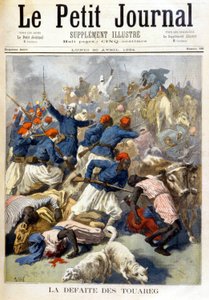 Tuaregien tappio - "" Le Petite Journal" -lehdessä 30.4.1894 tekijältä Fortune Louis Meaulle