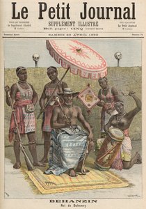 Behanzin (1844-1906) Dahomeyn kuningas, Le Petit Journal -lehdestä, 23. huhtikuuta 1892.