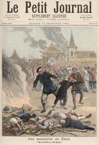 Verilöyly Kiinassa, "Le Petit Journal", 19. joulukuuta 1891 (väri litho)