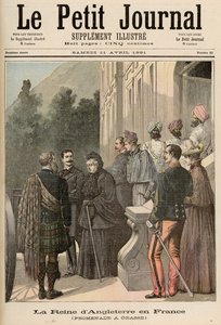 Englannin kuningatar Ranskassa: Le Petit Journal, 11. huhtikuuta 1891.