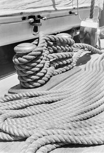 Amerigo Vespucci -aluksella: pollari ja köysi. tekijältä Fosco Maraini