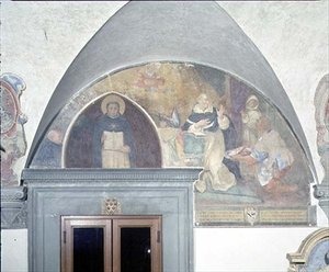 Pyhän Antoninuksen vyön avaimen ihmeellinen löytö, lunette (fresko) tekijältä Fra (c.1387 1455) Angelico