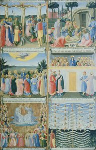 Armadio degli Argenti (hopeaarkku), jossa on Jeesuksen elämä tekijältä Fra (c.1387 1455) Angelico