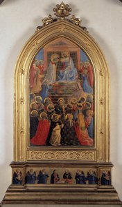Neitsyen kruunaus (maalaus puulle) tekijältä Fra  Angelico