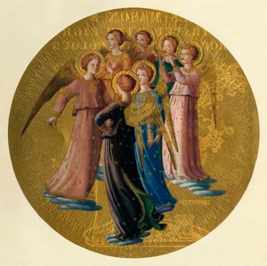 Enkeliryhmä, 1400-luku, n. 1909 tekijältä Fra Angelico