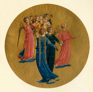 Yksityiskohta Neitsyen kruunauksesta, 1400-luku, n. 1909 tekijältä Fra Angelico
