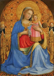 Saksan kieli: Maria mit dem Kind und Heiligen Madonna ja lapsi tekijältä Fra Angelico