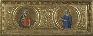 Pyhä Katariina Aleksandrialainen ja Pyhä Agnes tekijältä Fra Angelico