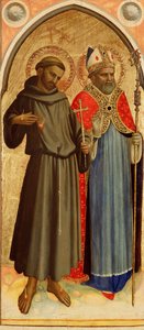 Pyhä Franciscus ja piispa Pyhä tekijältä Fra Angelico