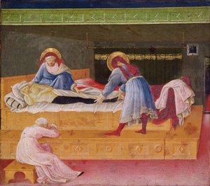 Pyhät Cosmas ja Damian Healing Justin, 1445 tekijältä Fra Angelico