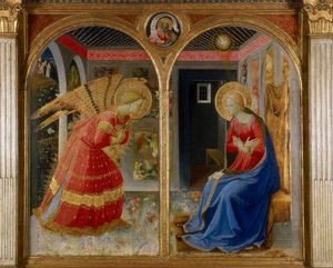 The Annunciation, n. 1432 (tempera paneelissa) tekijältä Fra Angelico