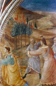 Pyhän Stefanoksen kivittäminen, 1400-luvun puoliväli tekijältä Fra Angelico