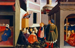 Pyhän Nikolauksen kutsumus, 1437 tekijältä Fra Angelico