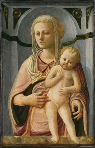 Madonna ja lapsi, yksityiskohta, n. 1435 (tempera paneelissa) tekijältä Fra Filippo Lippi