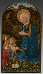Neitsyt Maria ja lapsi enkelien kanssa tekijältä Fra Filippo Lippi