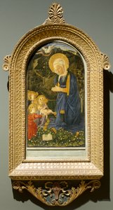 Neitsyt ja lapsi enkelien kanssa, n. 1460. tekijältä Fra Filippo Lippi