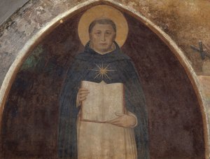 Pyhä Tuomas Akvinolainen Summa Theologican kanssa, 1441-1442.