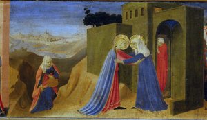 Vierailu. Alttaritaulun Predella Ilmoitus, n. 1433-1434.