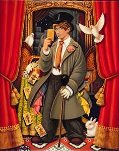 Harpo, 2010 (öljyt & tempera paneelissa) tekijältä Frances Broomfield