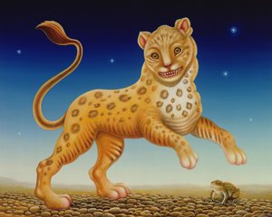 Panther, 2004 (öljy ja tempera paneelissa) tekijältä Frances Broomfield