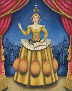 The Musicians Wife, 2002 (öljy ja tempera paneelissa) tekijältä Frances Broomfield