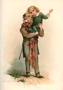 Bob Cratchit kantaa pientä Timiä tekijältä Frances Brundage