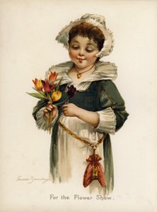 Kukkanäyttelyyn (väri litho) tekijältä Frances Brundage